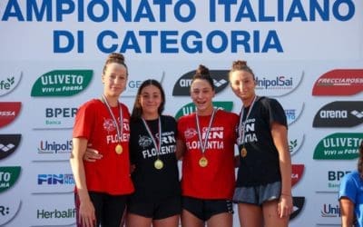 BOOM BOOM FLORENTIA, NUOVO RECORD ITALIANO NELLA STAFFETTA 4X200 SL CADETTE