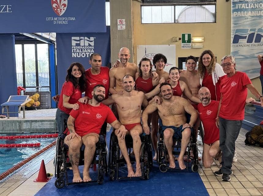 PALLANUOTO PARALIMPICA, LA FLORENTIA CHIUDE A PUNTEGGIO PIENO IL GIRONE DI ANDATA GOLD